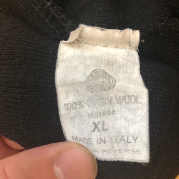 Barney’s New York Virgin Wool Black Sweater - Picture 4 of 4